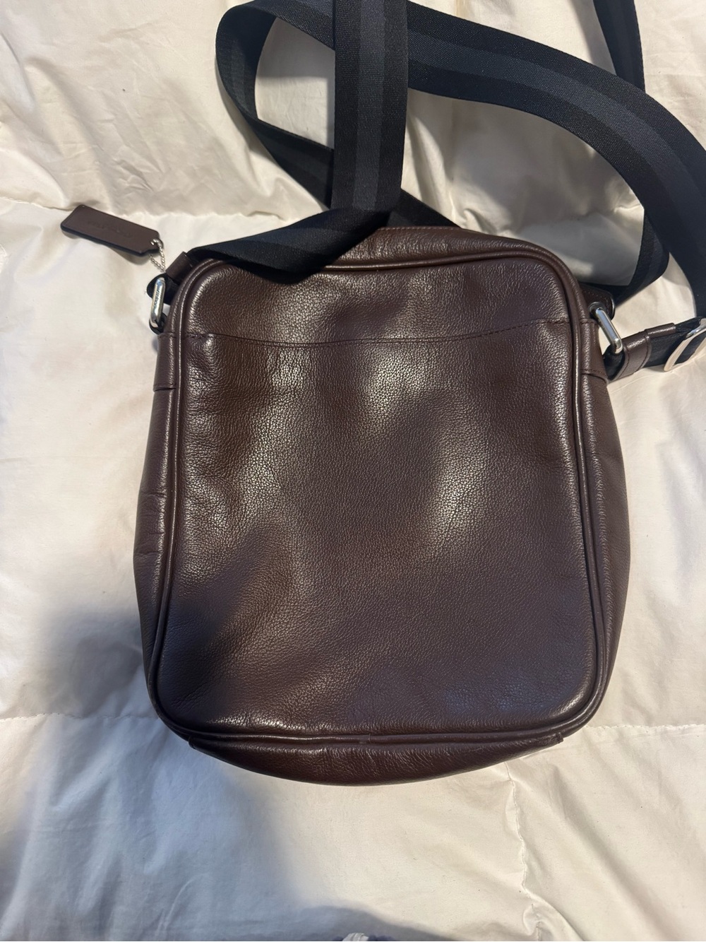 Leather Crossbody Bag in Dark Brown - Picture 2 of 6